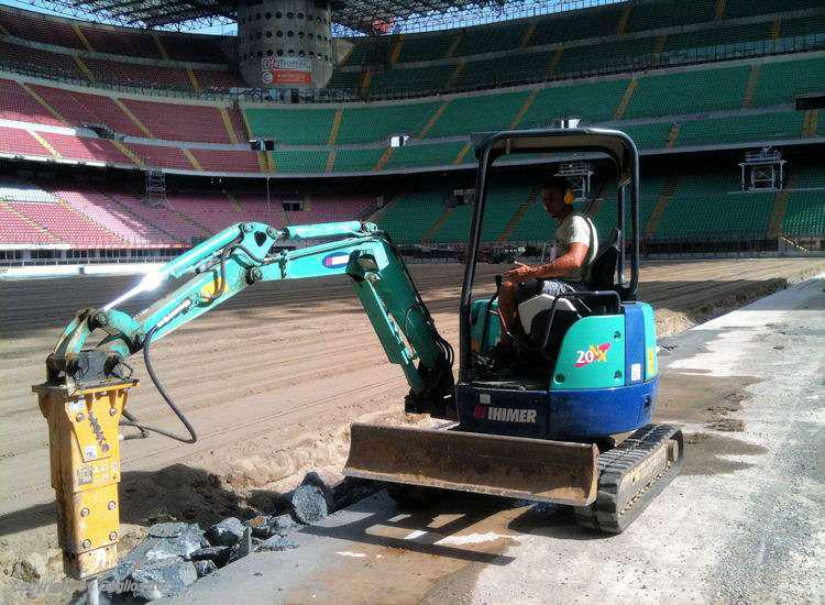 Stadio S.Siro Milano impianti e canalizzazioni